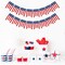 American String Flag Banner 4th of July Decorations Patriotic Red White Blue Stars and Stripes Bunting, USA Flag Garland for Labor Veterans Day, American Independence Day Decorations